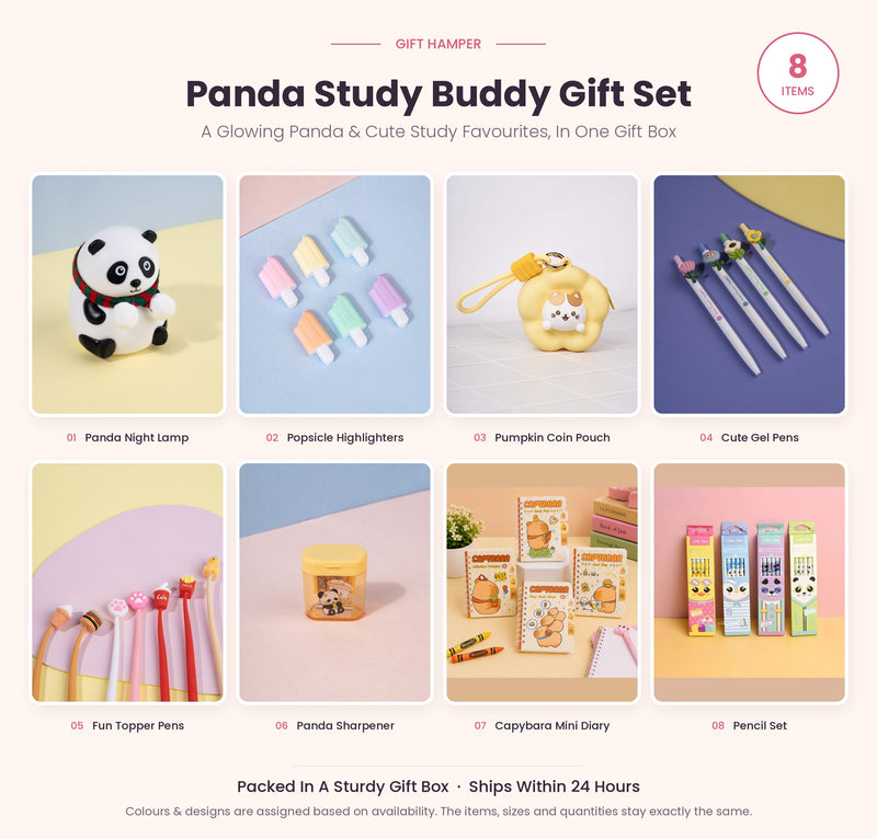 Panda Study Buddy Gift Set