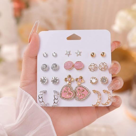 Pastel Pearl Earrings Set