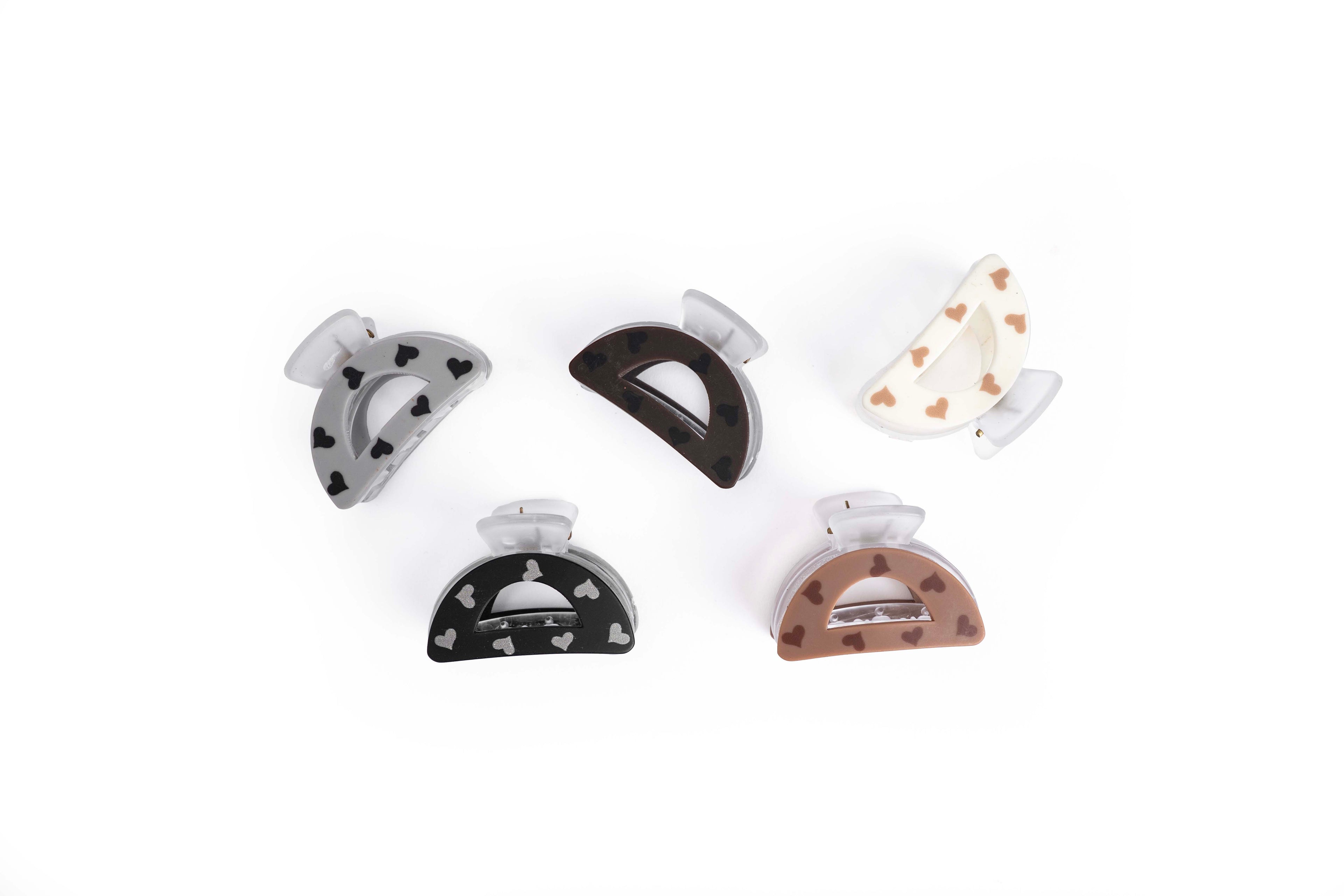 Heart Dot Hair Claw - Small