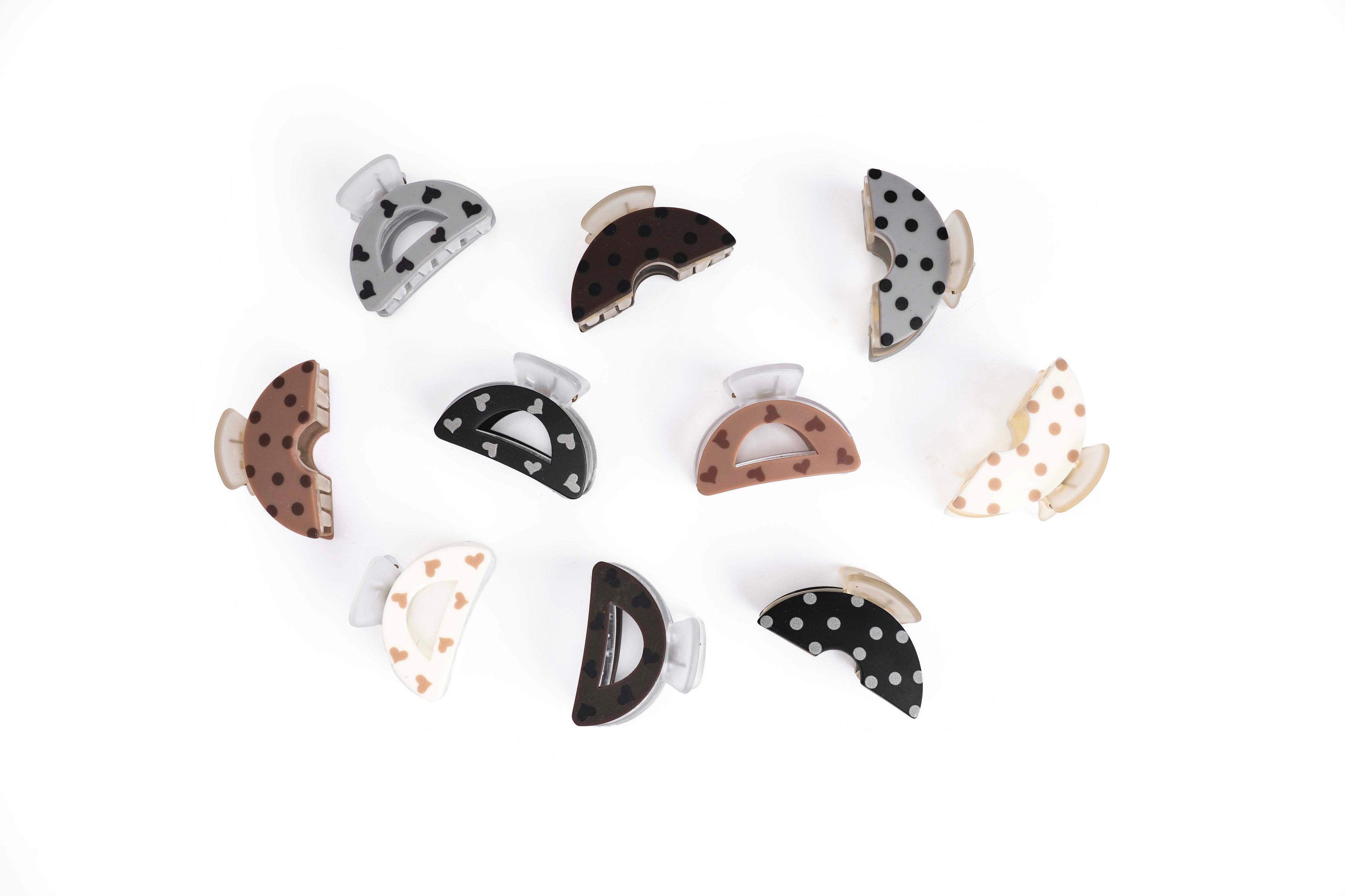 Heart Dot Hair Claw - Small