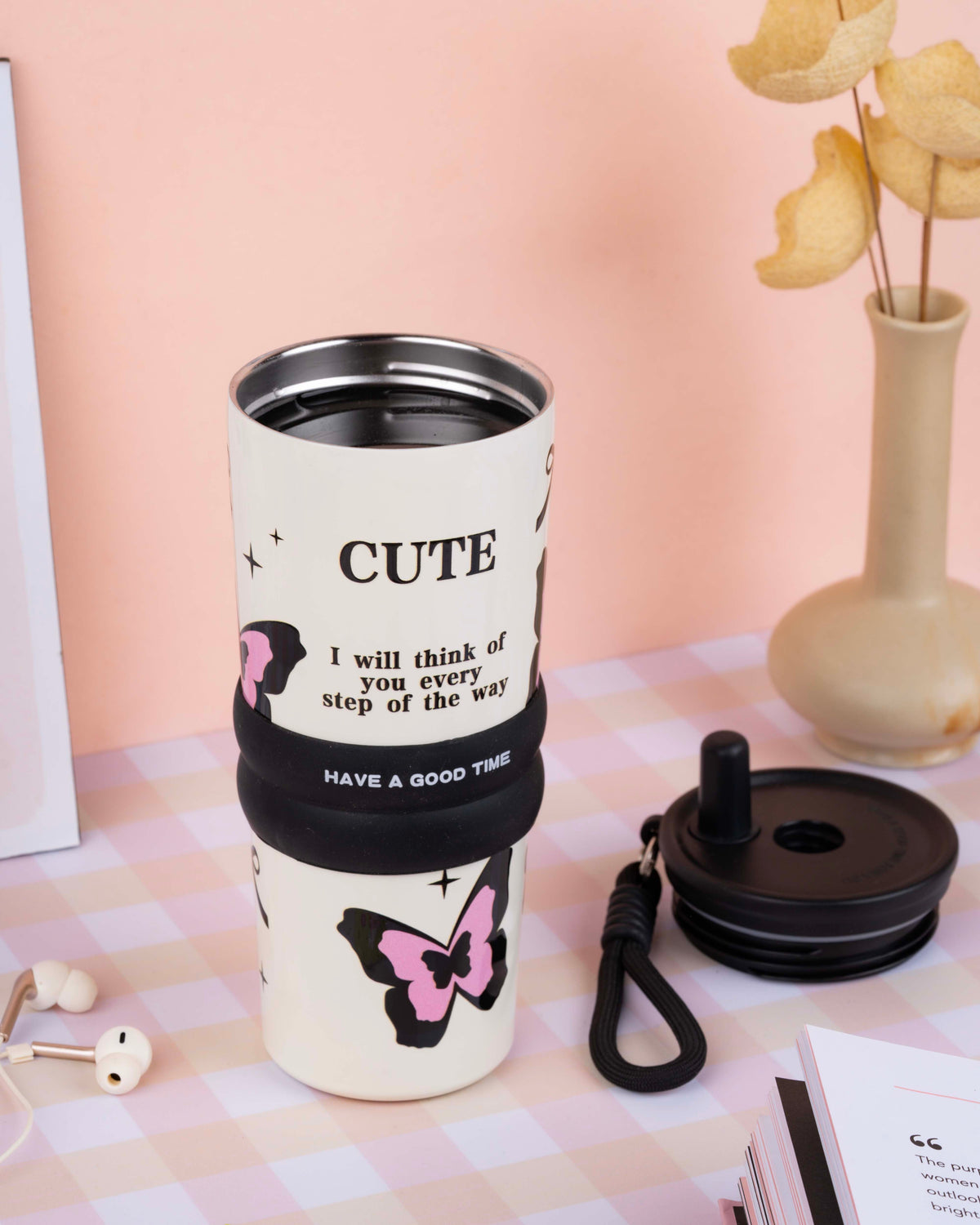 710 ML Stainless Steel Insulated Tumbler with Straw