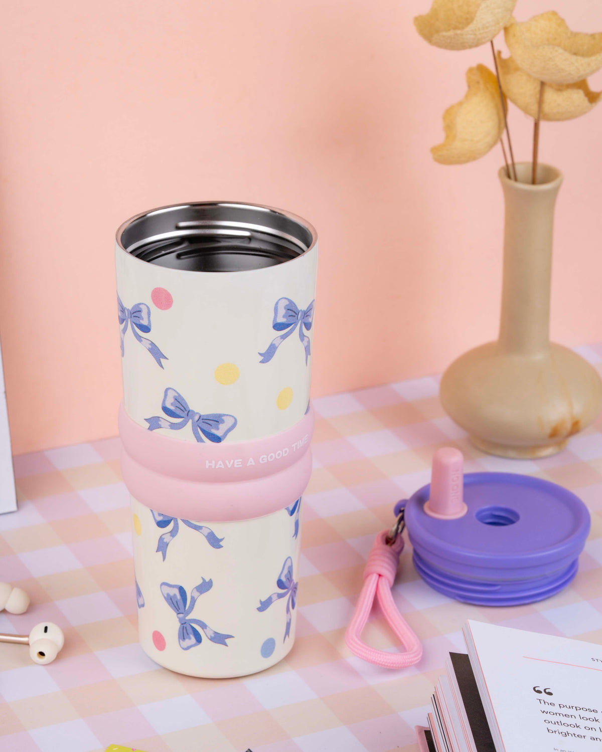 710 ML Stainless Steel Insulated Tumbler with Straw