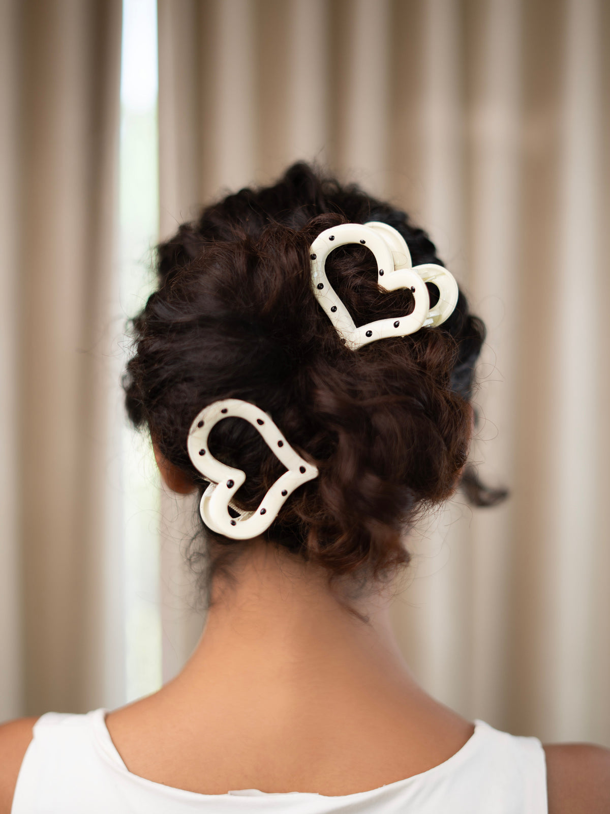 Polka Heart Claw - Medium