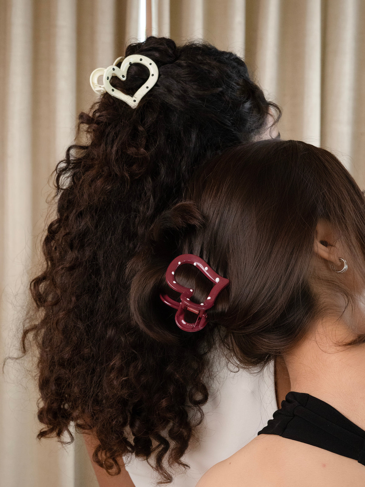 Polka Heart Claw - Medium