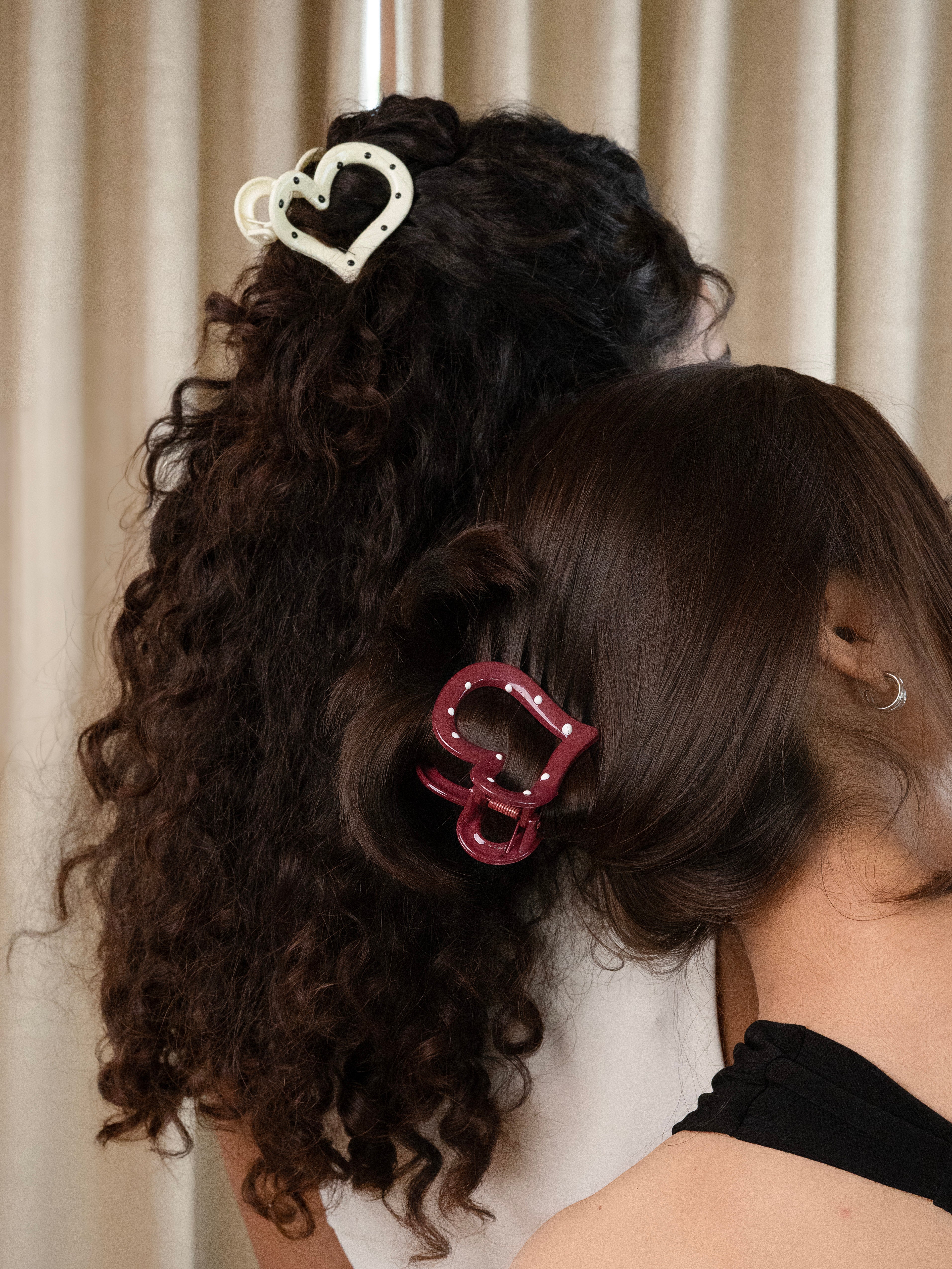 Polka Heart Claw - Medium