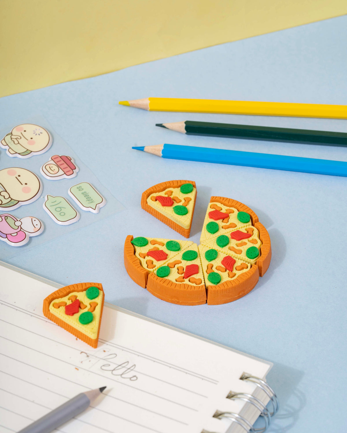 Pizza Slice Removable Eraser – Medium Size