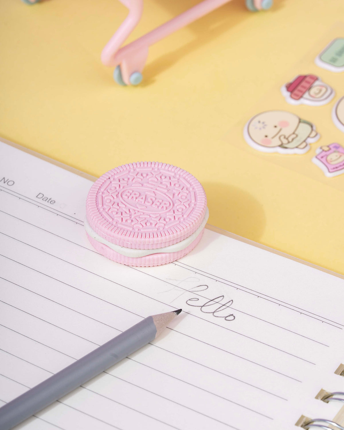Round Layered Eraser with 3 Removable Parts
