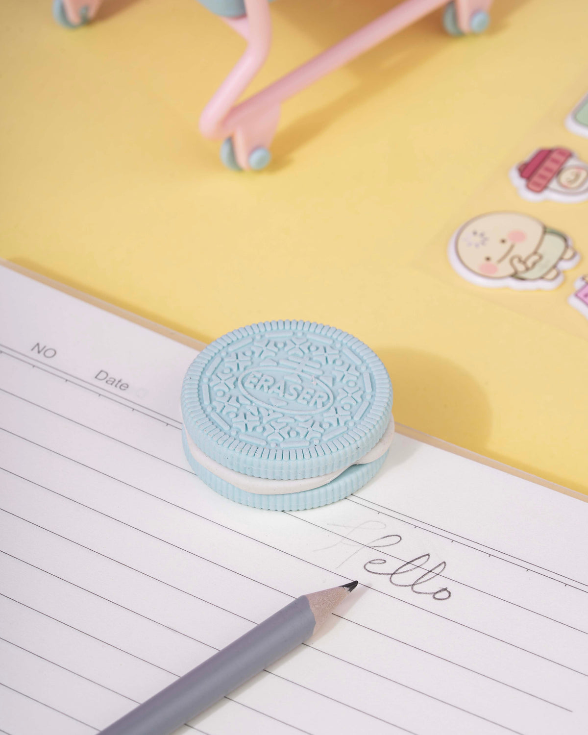 Round Layered Eraser with 3 Removable Parts