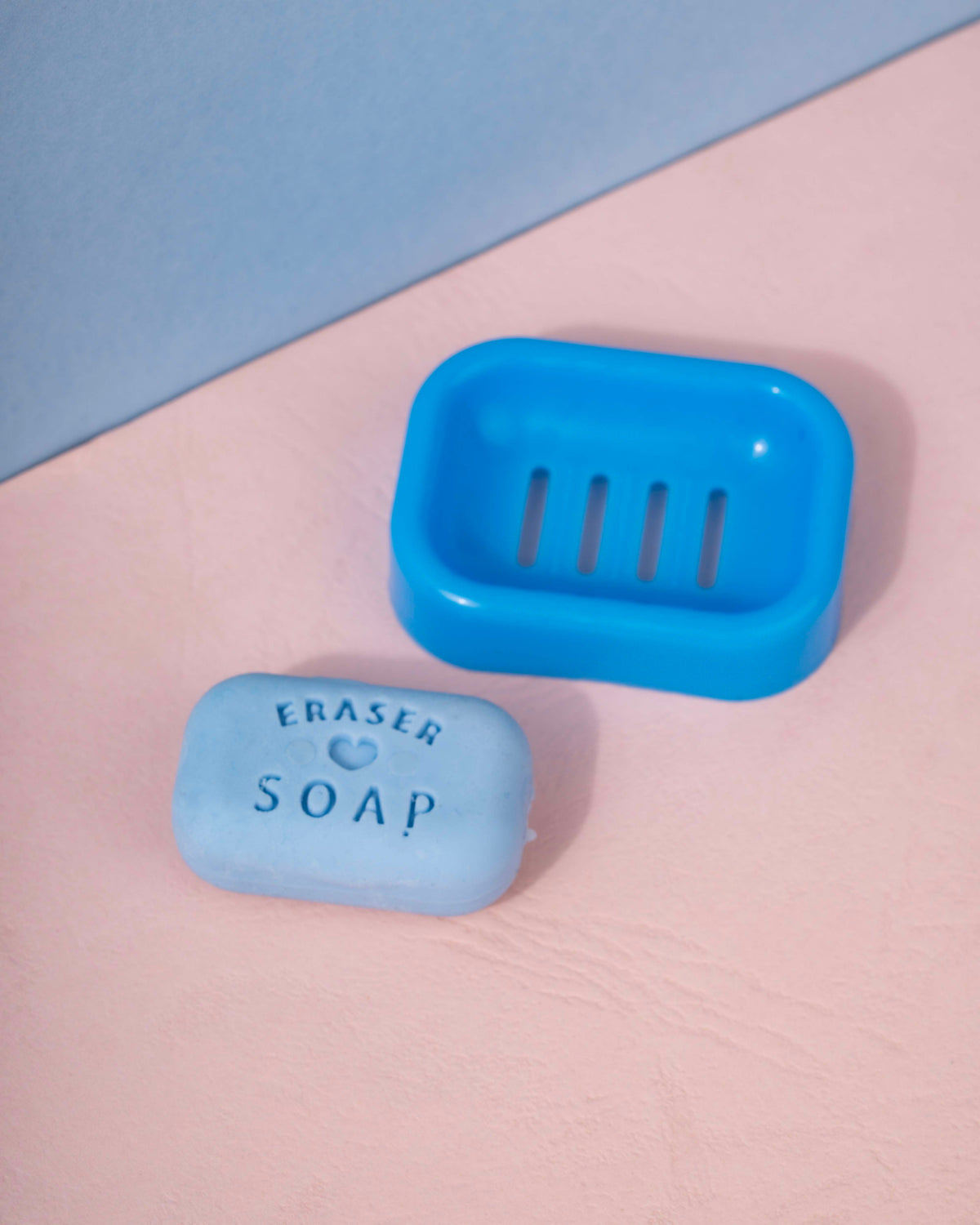 Cute Soap Shape Eraser with Mini Holder – Removable Eraser & Keeping Case