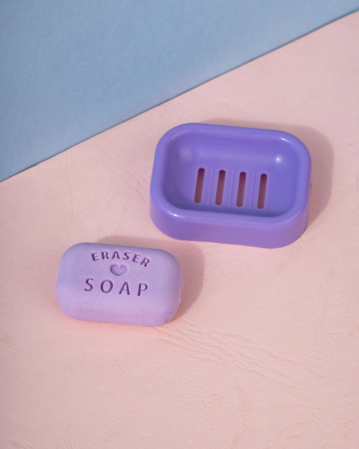 Cute Soap Shape Eraser with Mini Holder – Removable Eraser & Keeping Case
