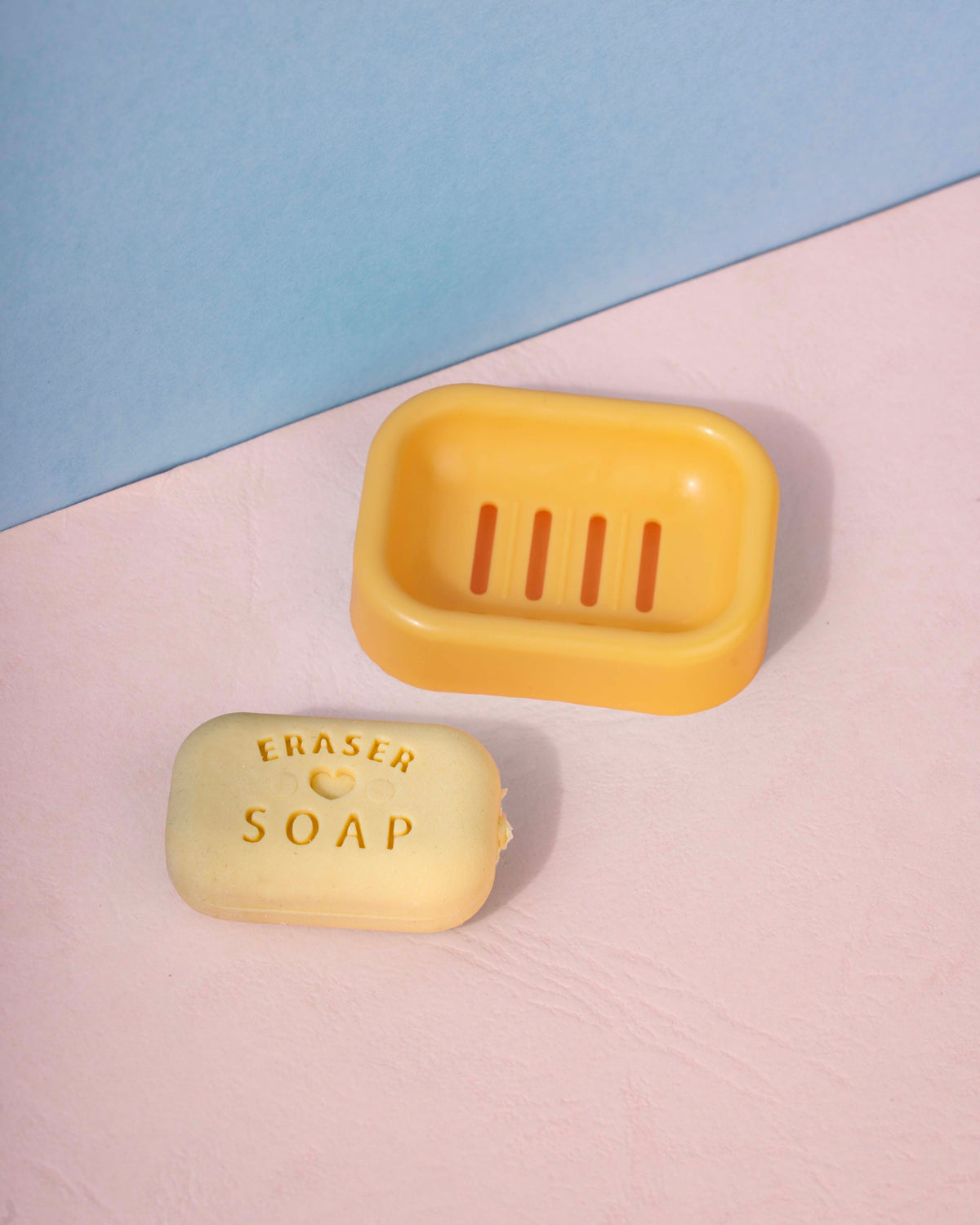 Cute Soap Shape Eraser with Mini Holder – Removable Eraser & Keeping Case