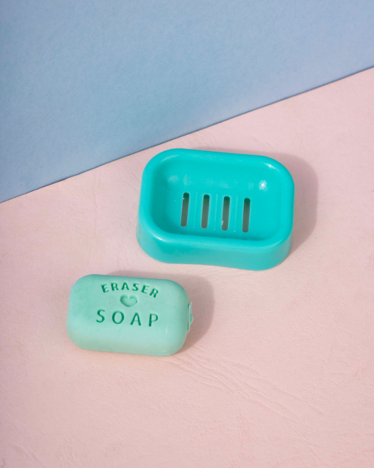 Cute Soap Shape Eraser with Mini Holder – Removable Eraser & Keeping Case