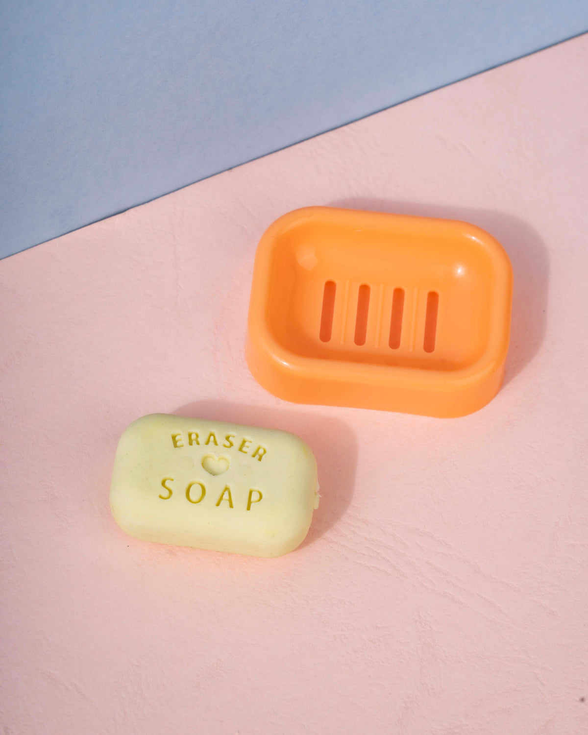 Cute Soap Shape Eraser with Mini Holder – Removable Eraser & Keeping Case