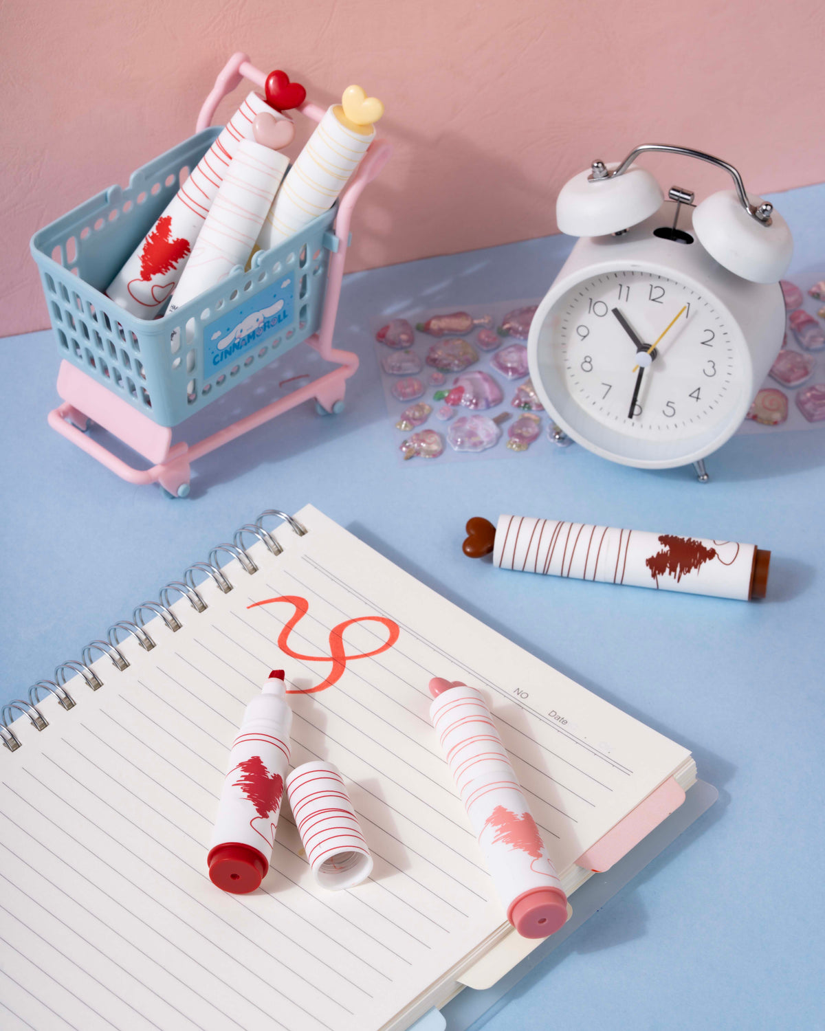 Heart Design Pastel Highlighter Set of 6