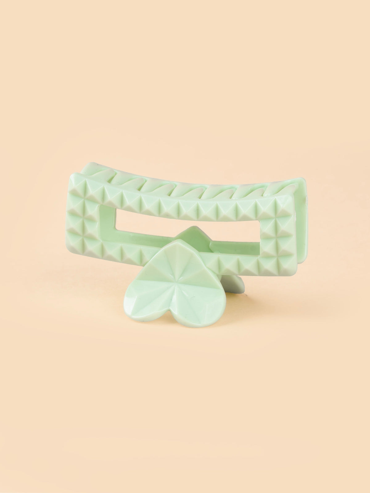 Studded Heart Frame Claw - Medium
