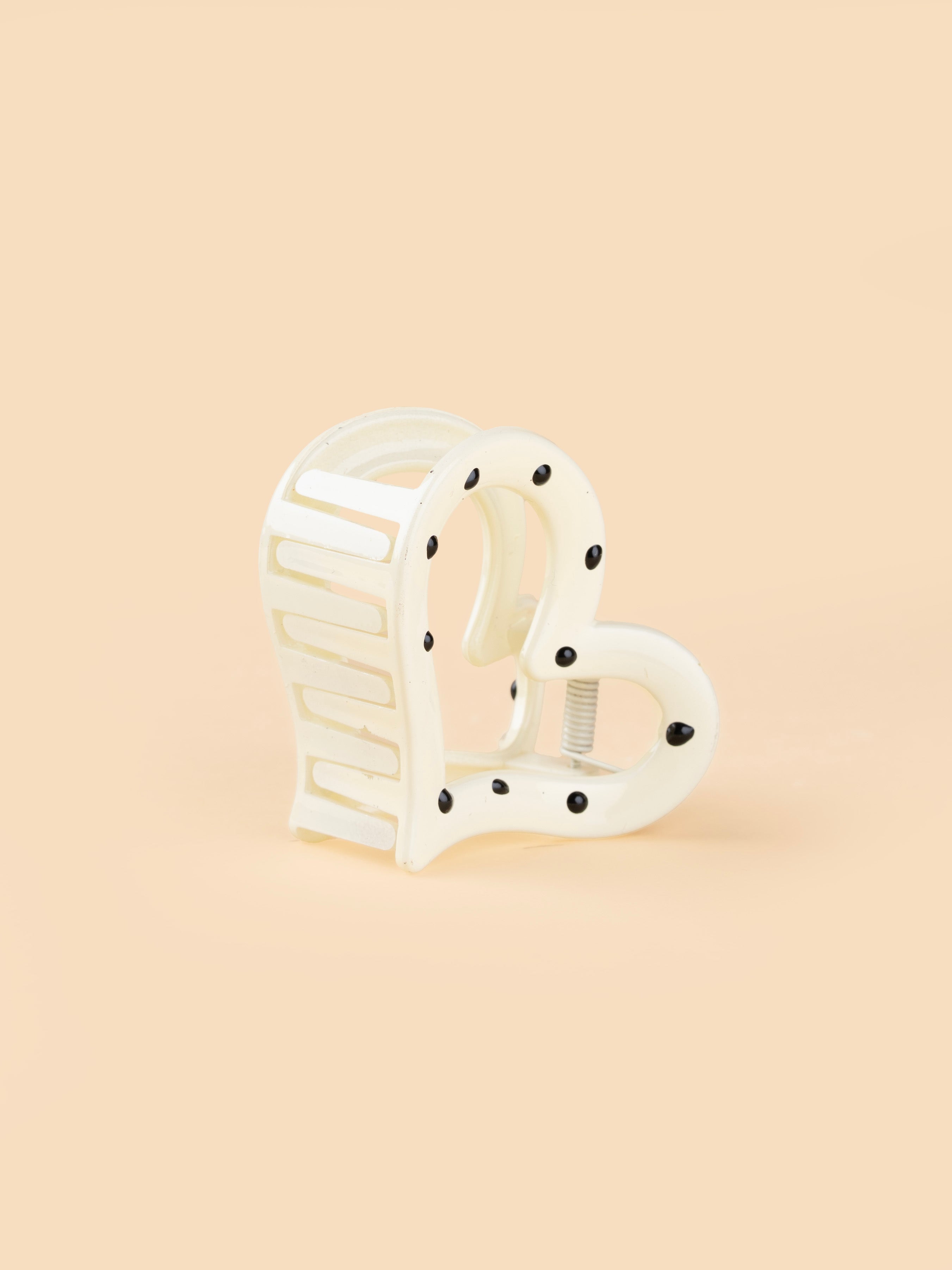 Polka Heart Claw - Medium