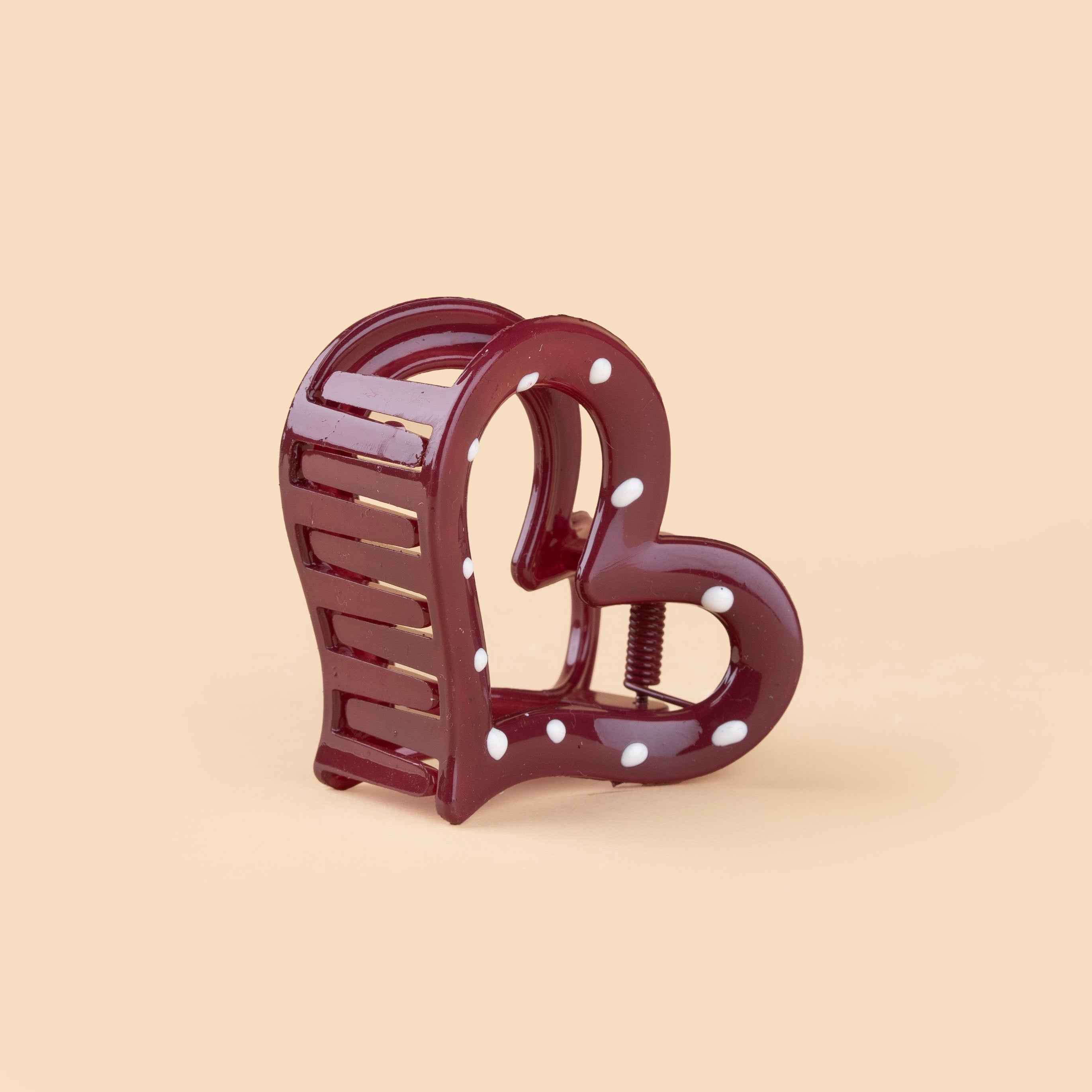 Polka Heart Claw - Medium