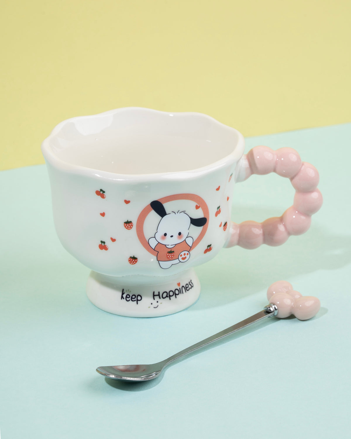 Ceramic Printed Mug with Spoon