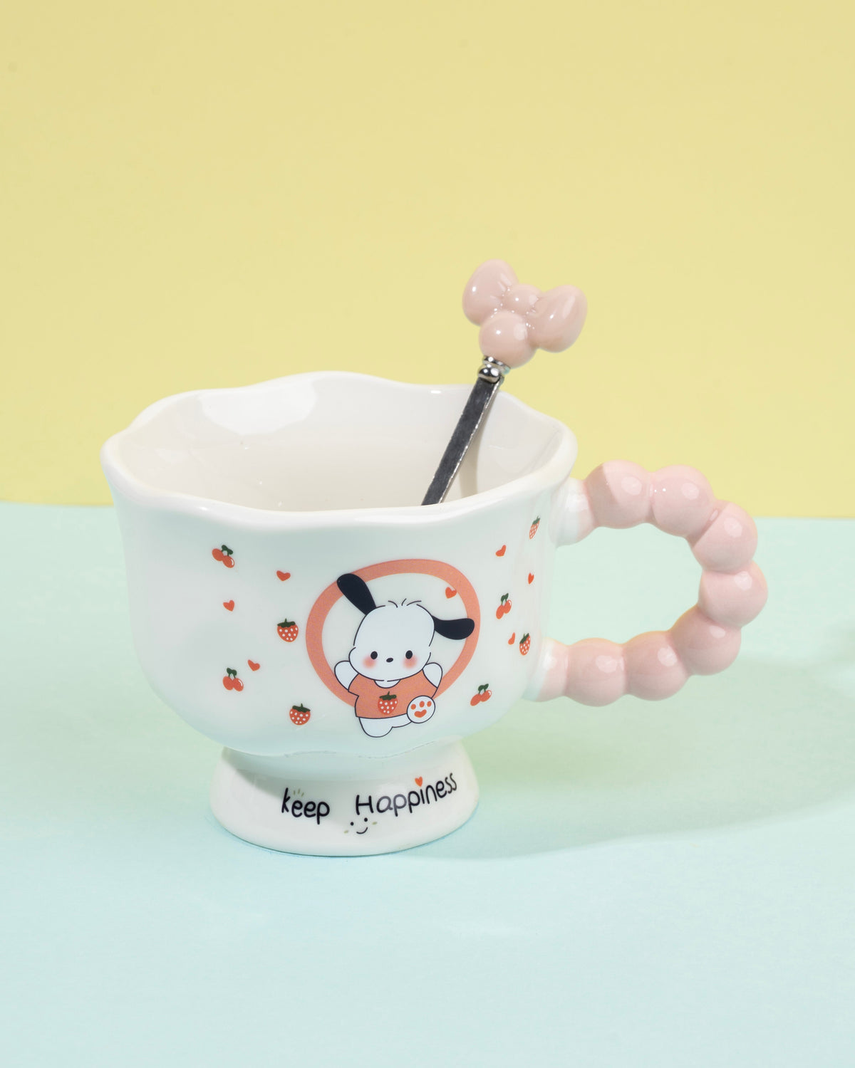 Ceramic Printed Mug with Spoon
