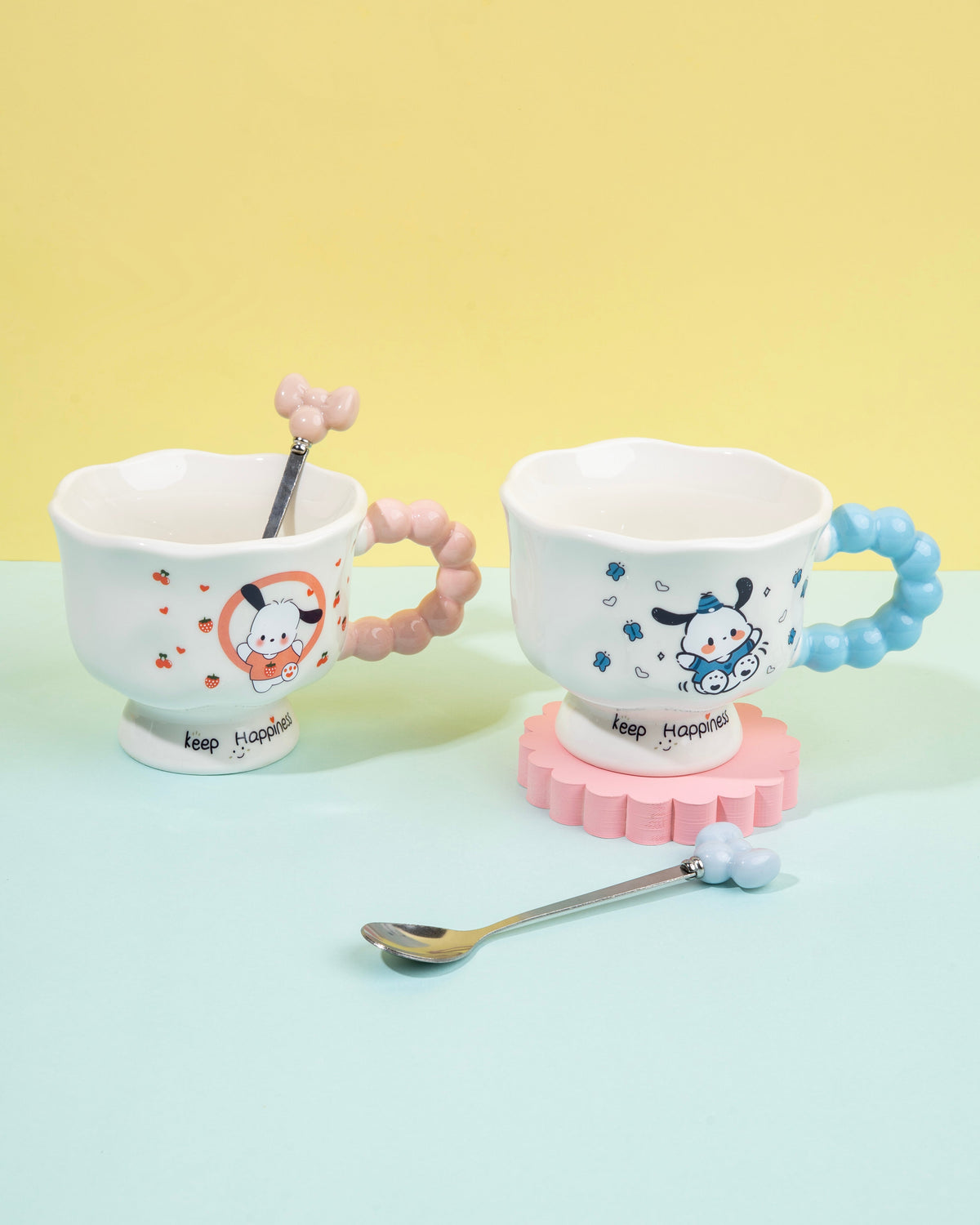 Ceramic Printed Mug with Spoon