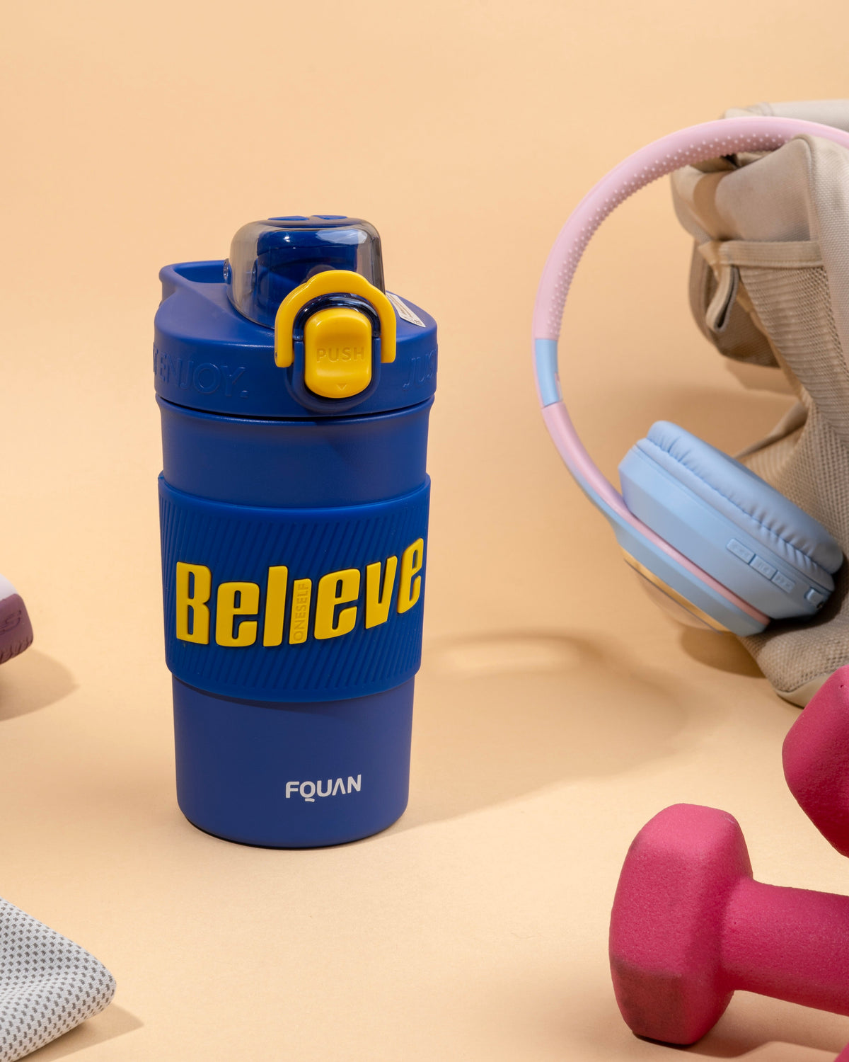 Stainless Steel Insulated Sipper Bottle with Silicone Sleeve & Handle – 480 ML