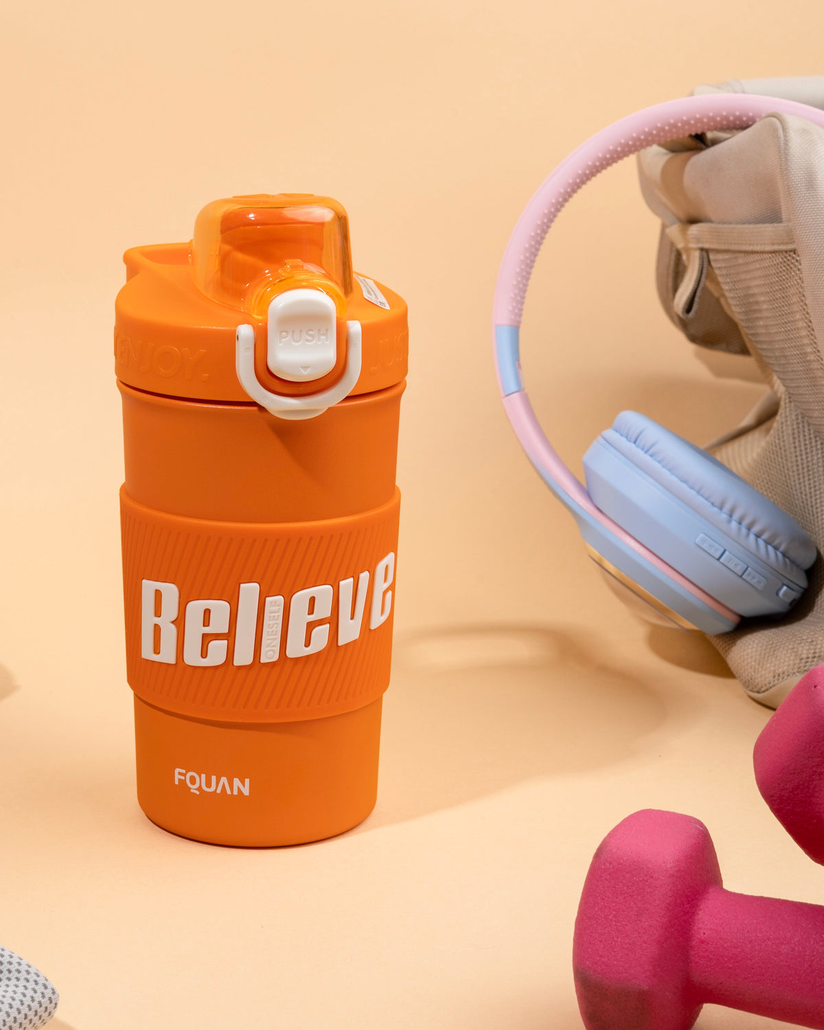 Stainless Steel Insulated Sipper Bottle with Silicone Sleeve & Handle – 480 ML