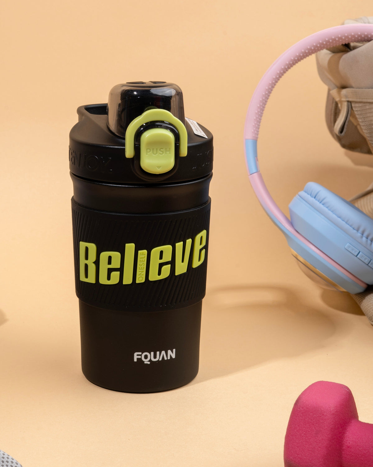 Stainless Steel Insulated Sipper Bottle with Silicone Sleeve & Handle – 480 ML