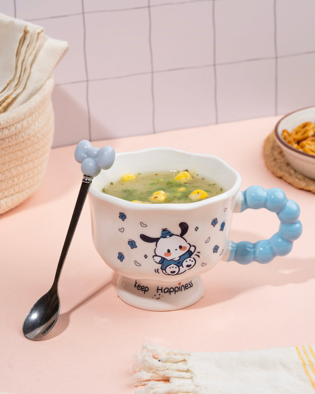 Ceramic Printed Mug with Spoon