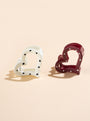 Polka Heart Claw - Medium