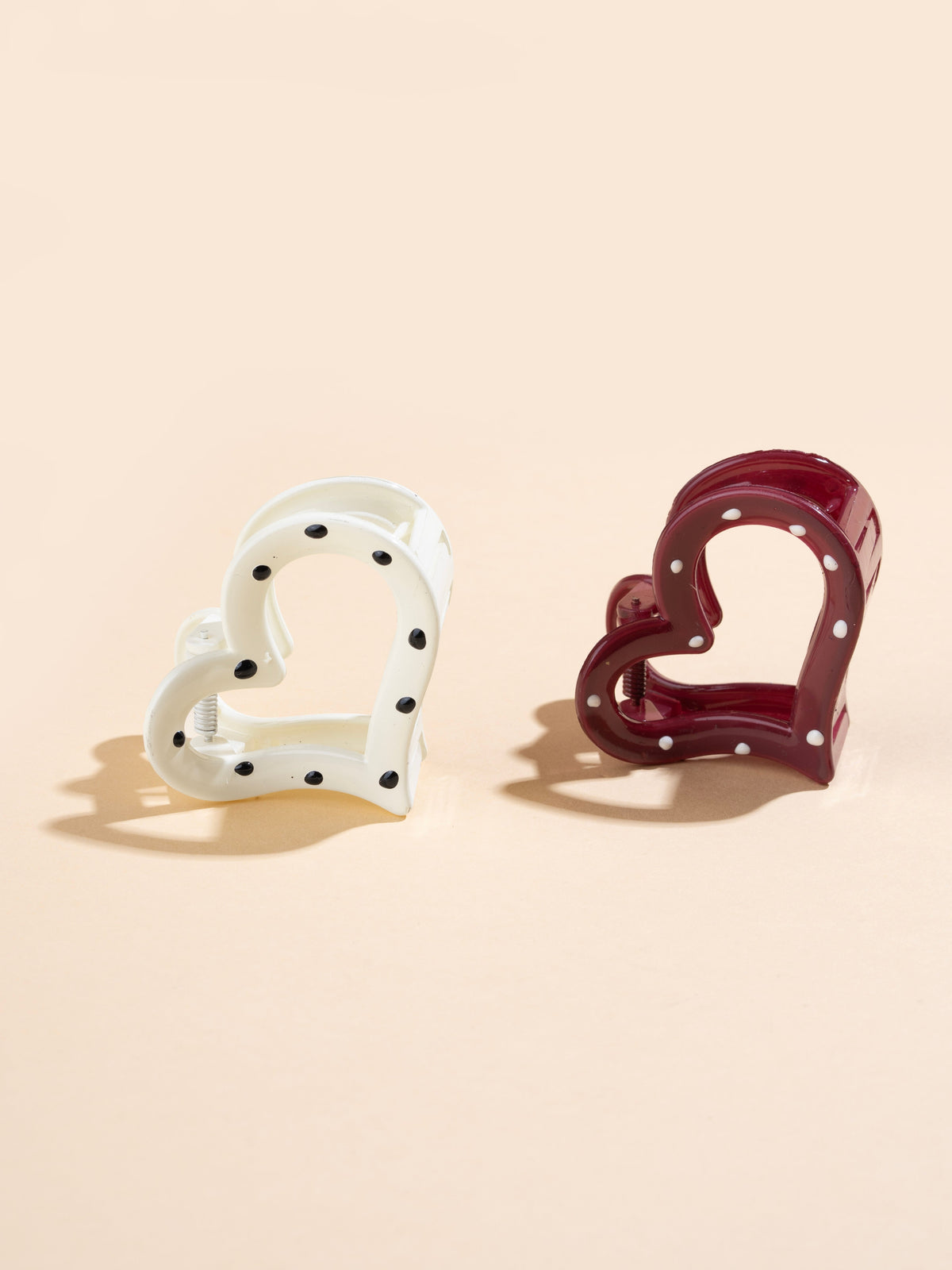 Polka Heart Claw - Medium