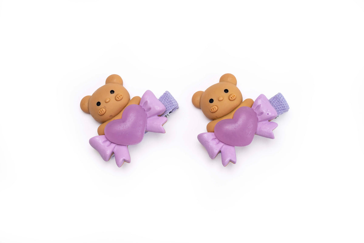 Teddy Heart Clip