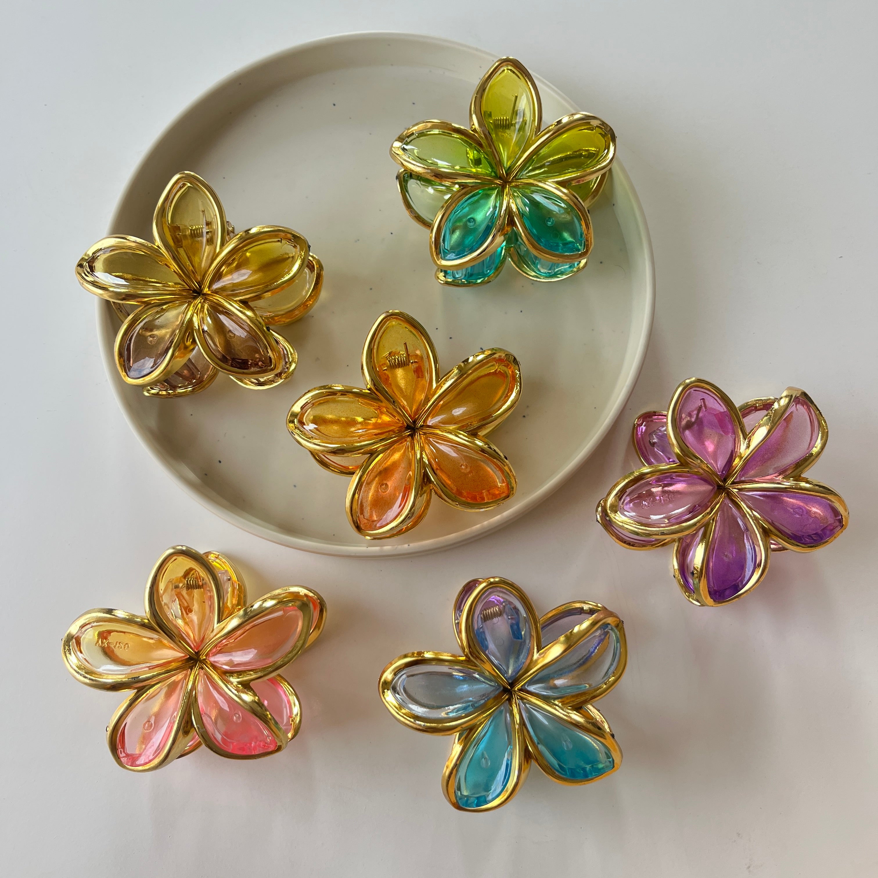 Crystal Flower Hair Claw