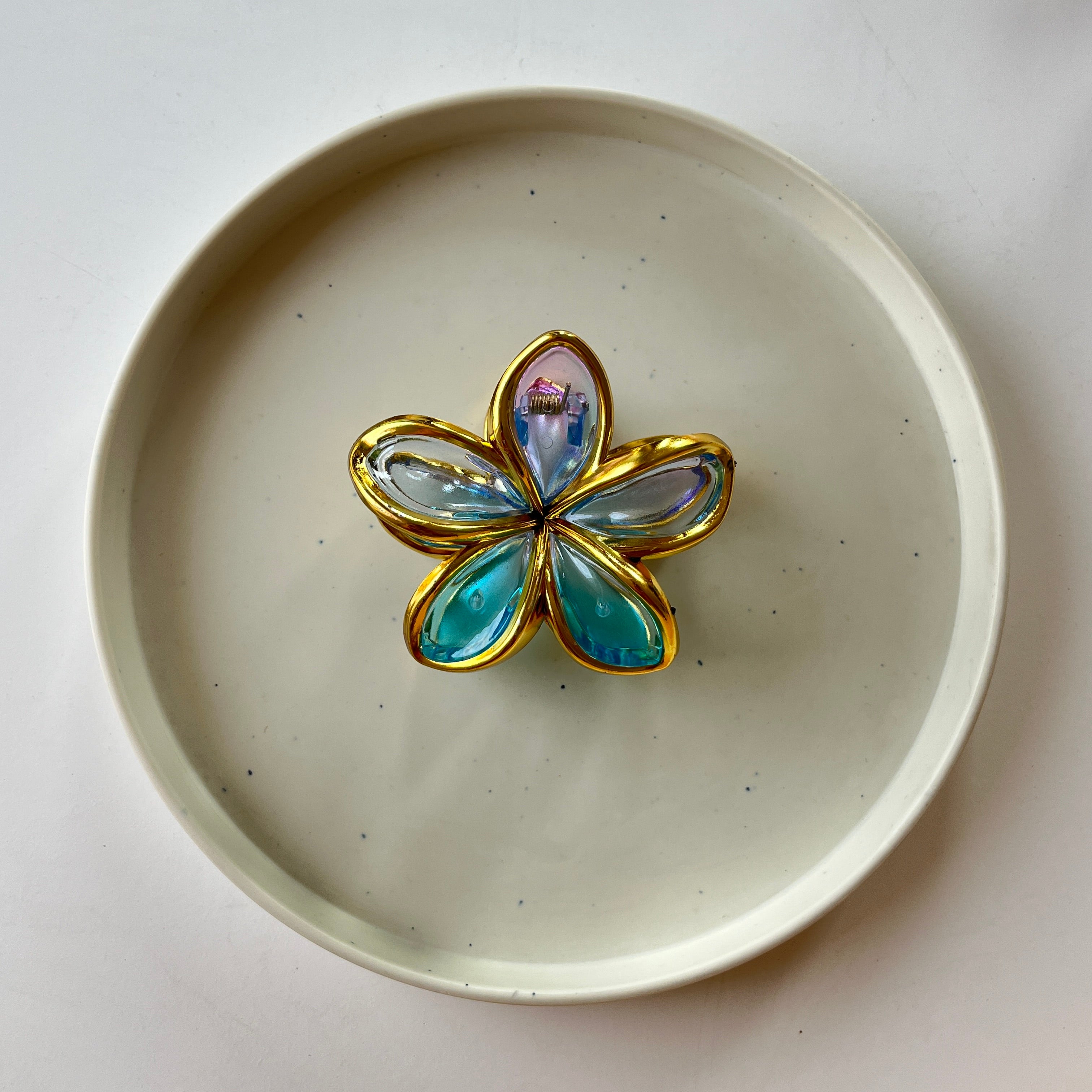 Crystal Flower Hair Claw