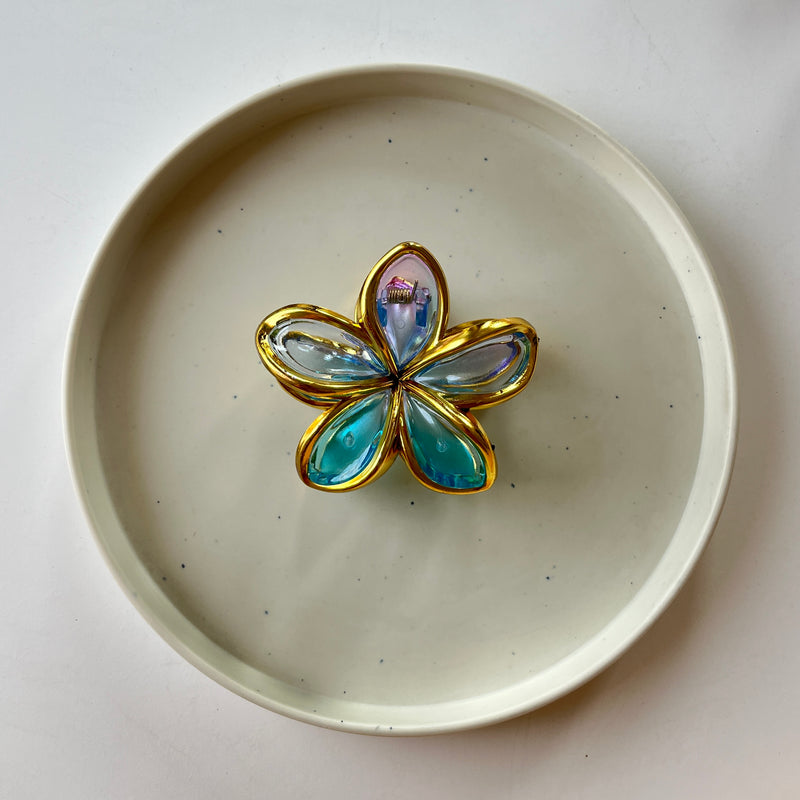Crystal Flower Hair Claw