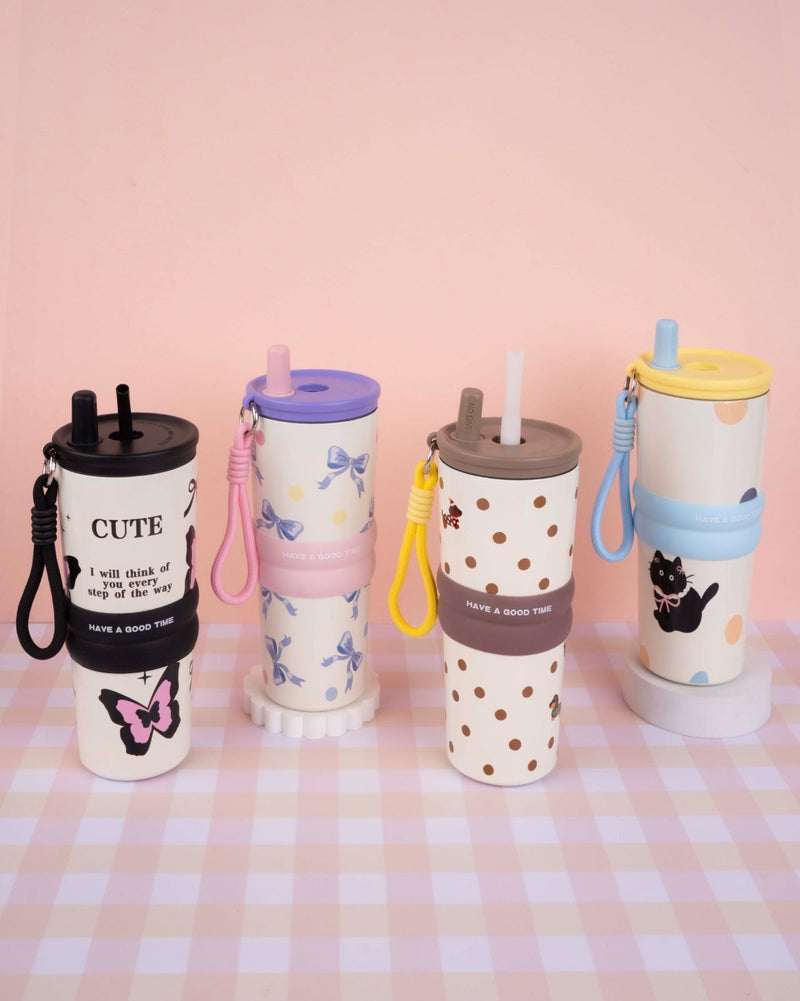 710 ML Stainless Steel Insulated Tumbler with Straw