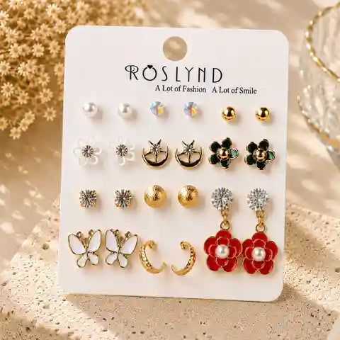 Pastel Pearl Earrings Set