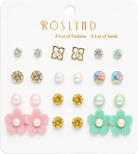 Pastel Pearl Earrings Set